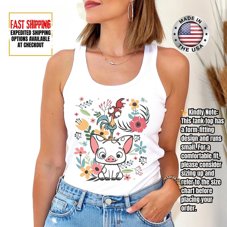 Camiseta sin mangas "Hei Girl Hei Moana", camiseta sin mangas de la princesa Disney Moana, viaje a Disney, camiseta sin mangas grupal de vacaciones en Disneyland imagen 3