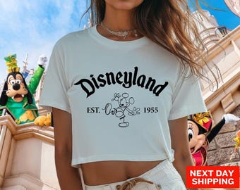 Disneyland  Est 1928 Crop Top, Mickey Mouseand Friends Crop Tee, Disneyworld Shirt, Retro Disney Family Matching Trip Shirt, Disney Trip
