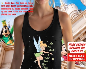 Tinker Bell Tank Top, Fairy Magical Tank Top, Disney Tinker Bell Tank Top, Minnie Ear Disney Tank Top, Disneyland Vacation Tank Top