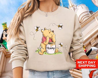 Retro Winnie The Pooh Sweatshirt, Pooh And Friends Hoodie, Disney Pooh Sweater, Pooh Bear And Co Sweatshirts