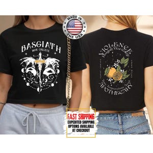 Top corto Fourth Wing, camiseta corta Basgiath War College, tops cortos literarios, Xaden Riorson, regalos para lectores, camiseta para amantes de los libros imagen 7