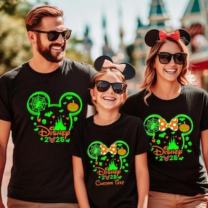 Disney Halloween 2025 Custom Shirt,Custom Halloween Disney Tshirt,Disney Family Matching Halloween Tee,Disneyland Halloween Shirts,Fall Tee