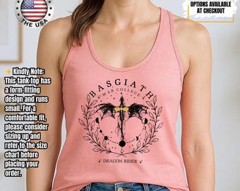 Fourth Wing Tank Top, Basgiath War College Tank Tee, Bookish Tank Tops, Xaden Riorson, Gifts For Readers, Book Lovers Tee