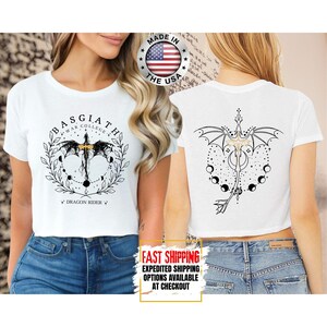 Fourth Wing Crop Top, Basgiath War College Crop Tee, Bookish Crop Tops, Xaden Riorson, Gifts For Readers, Book Lovers Tee bild 6