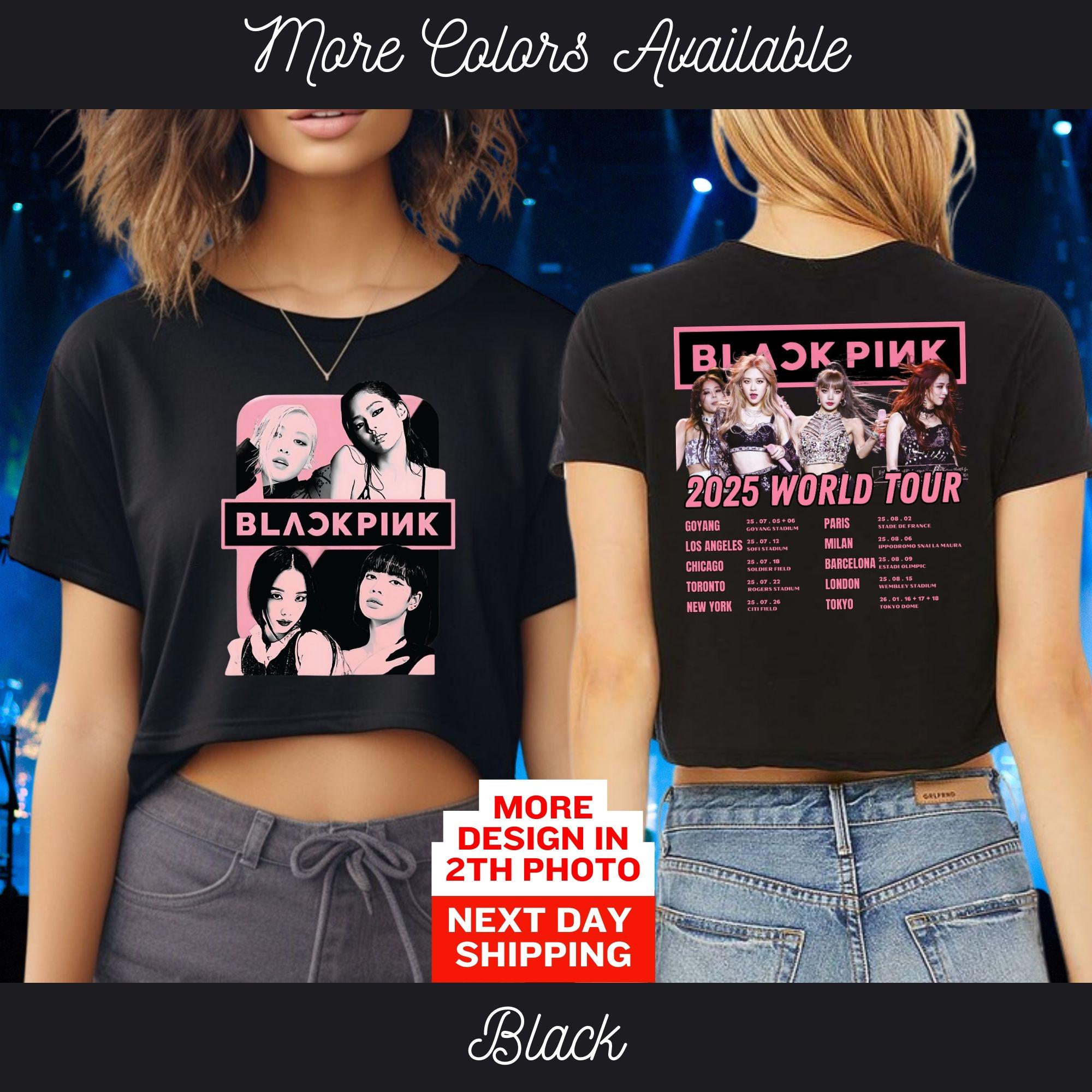 Black Pink World Tour 2025 Crop Top, Jisoo Jennie Lisa Rose
