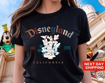 Retro Disneyland California T-Shirt, Disneyland Est 1955 Shirt, Disney Vacation Shirt, Mickey And Friends Shirt, Disney Tee, Disney Trip