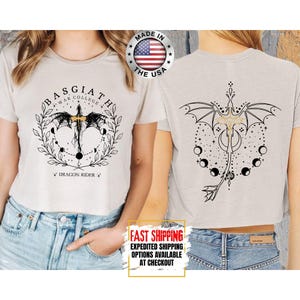 Fourth Wing Crop Top, Basgiath War College Crop Tee, Bookish Crop Tops, Xaden Riorson, Gifts For Readers, Book Lovers Tee bild 7