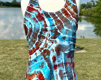 Rusted at Sea Tie Dye Racerback Tank