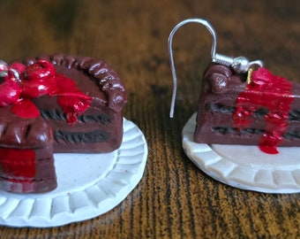 Pastel de chocolate y cereza