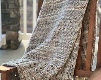 Fossil Creek Throw | Super Bulky, Quick Knit PDF Pattern