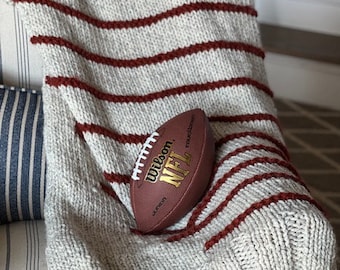 Touchdown Throw | Super Bulky, Quick Knit PDF Pattern