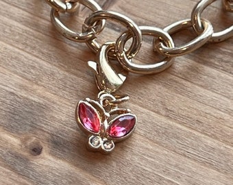 Knitting Bracelet with Progress Keeper Set | Pink Butterfly