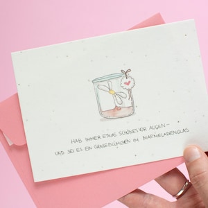 Postkarte aus Samenpapier zum Einpflanzen | enhält Gänseblümchensamen