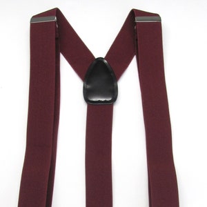 Brucle Burgundy Silk Braces  Italian Handcrafted Elegance