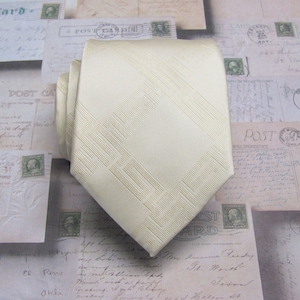 Mens Tie. Champagne Mens Necktie with Matching Pocket Square Option