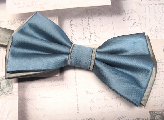 Dusty Blue Satin Bow Ties for Men Wedding Bow Ties for -  Norway