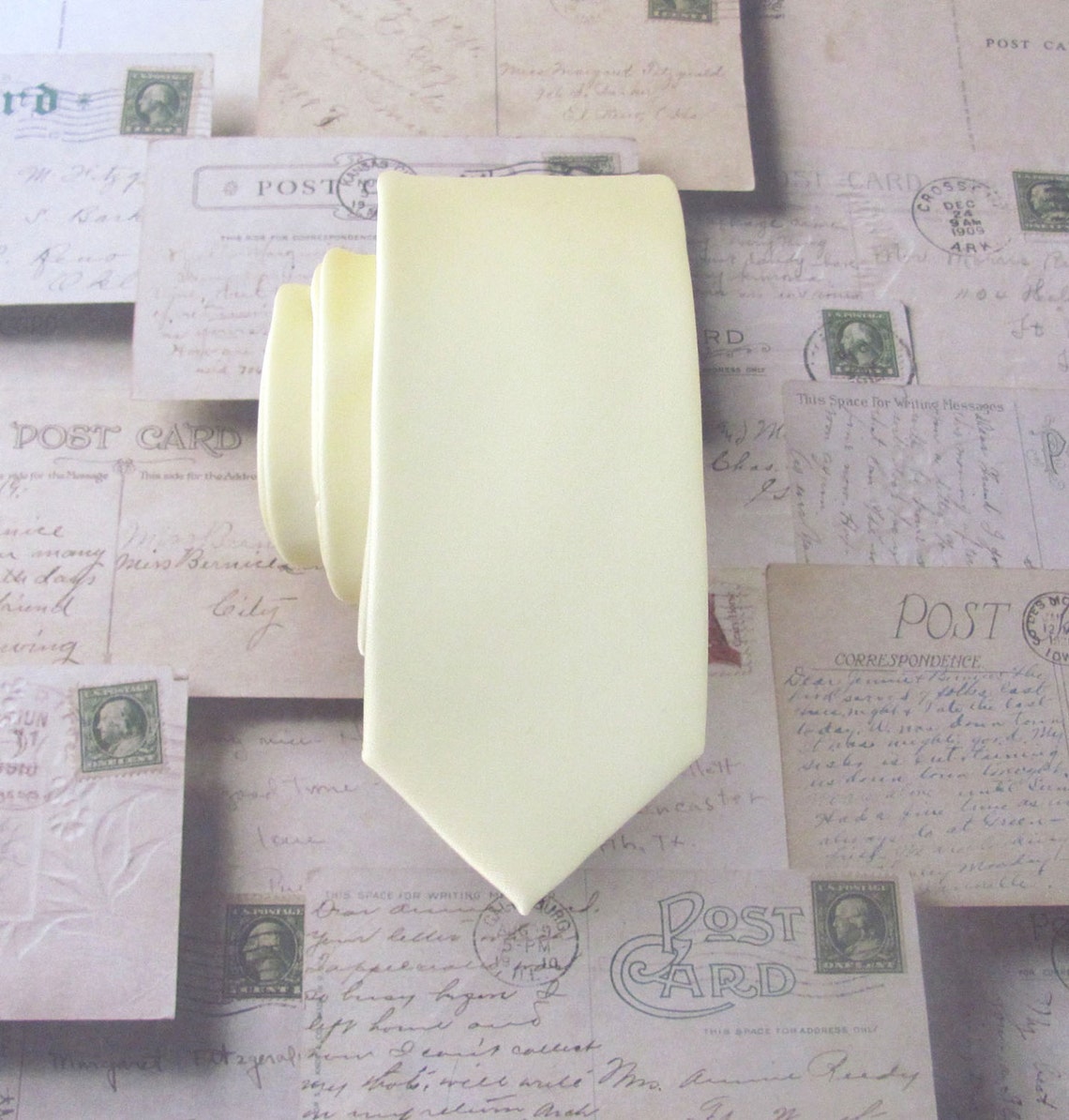 pastel yellow tie