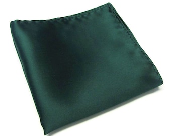 Pocket Square Dark Forest Green Hanky Handkerchief