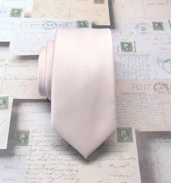 Mens Tie David's Bridal Petal Inspired Pale Pink Pastel | Etsy