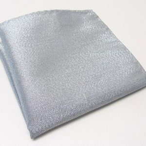 Pocket Square Lamé Silver Metallic Hanky Handkerchief