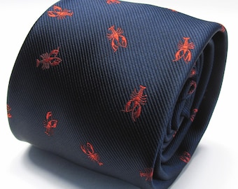 Rot Hummer-Design auf dunkelblauer Strick Krawatte Herren Krawatte