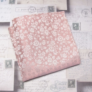 Pocket Square Dusty Rose Pink Floral Hanky Handkerchief