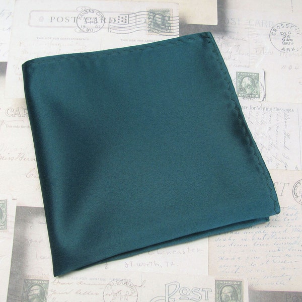 Pocket Square Dark Teal Hanky Handkerchief