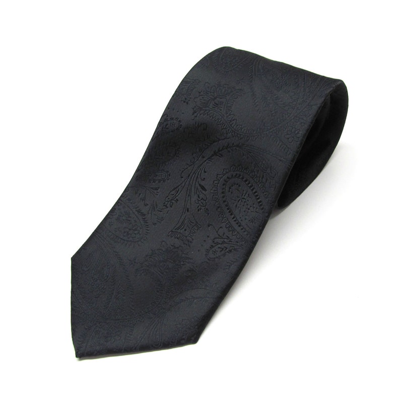 mens black tie accessories