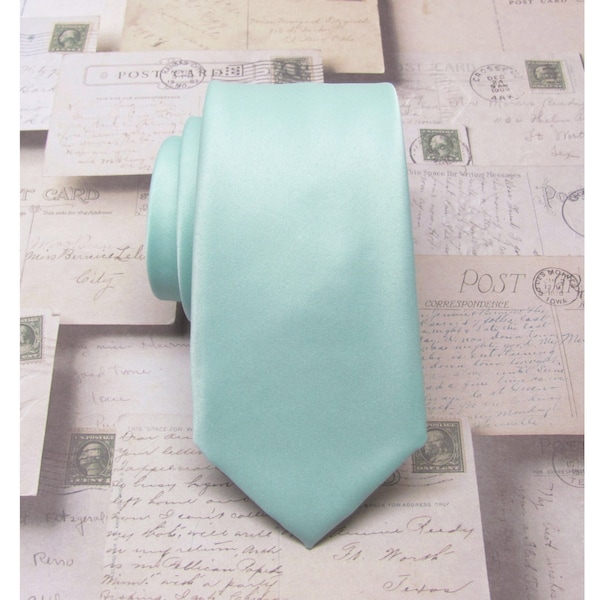 Beach Glass Mens Ties Sea Glass Inspired by Donna Morgan's Beach Glass Pastel Blue Seafoam Blue Neckties