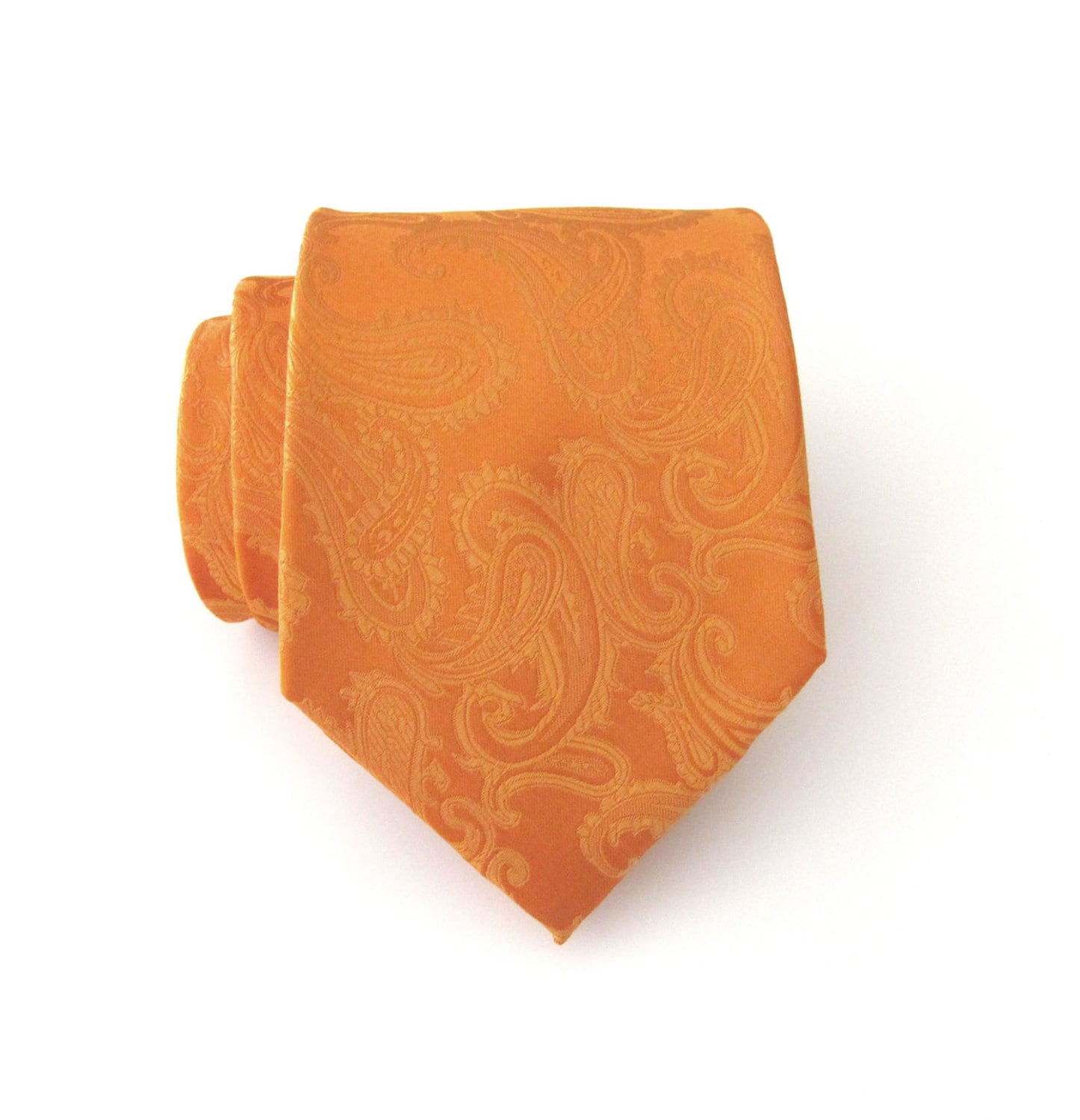 burnt orange mens tie