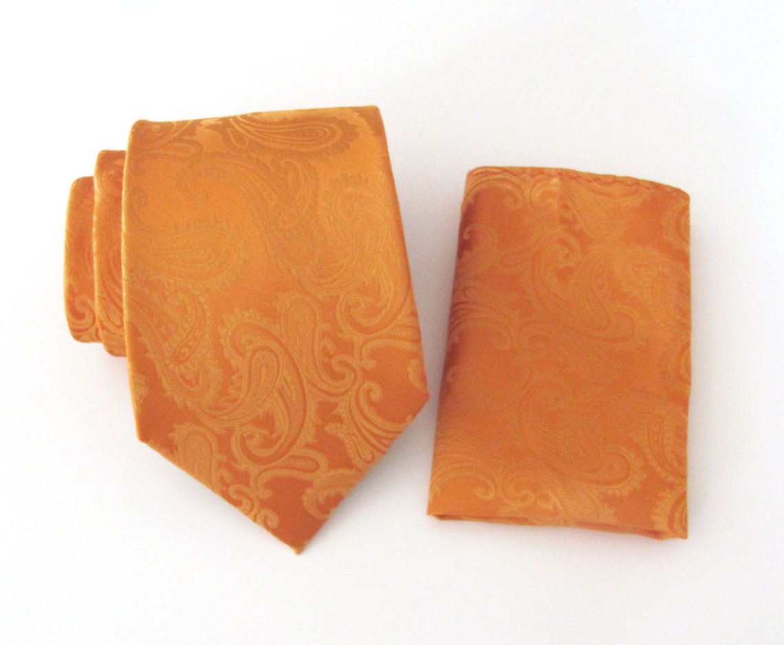 burnt orange mens tie