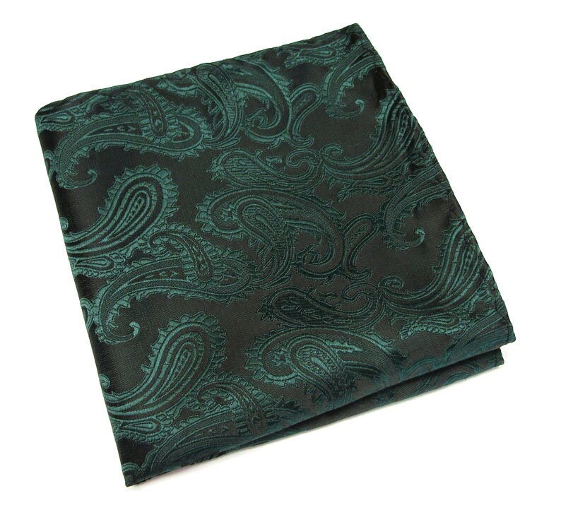 Homme Vert Mousse Argent & Noir Cravate Fleur Mariage Paisley Soie Floral Hanky Homme Vert Mousse Argent & Noir Cravate Fleur Mariage Paisley Soie Floral Hanky
