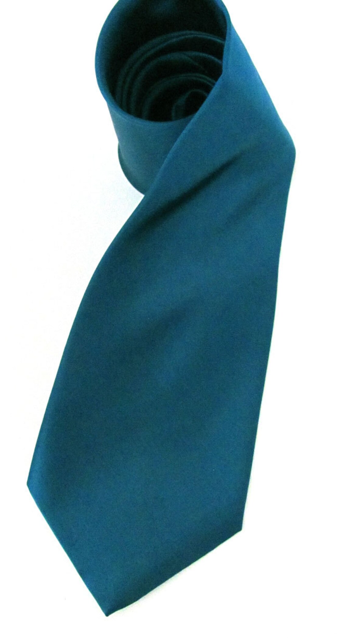 Teal Blue Mens Tie With Matching Pocket Square Teal Blue Etsy