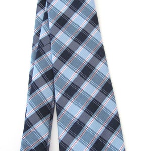 Mens Ties. Necktie Blue and Red Plaid Mens Tie image 3