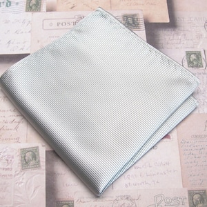 Pocket Squares Silver Gray Stripe Hanky