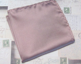 Quartz Pocket Square Muted Mauve Dusty Light Purple Hanky Handkerchief