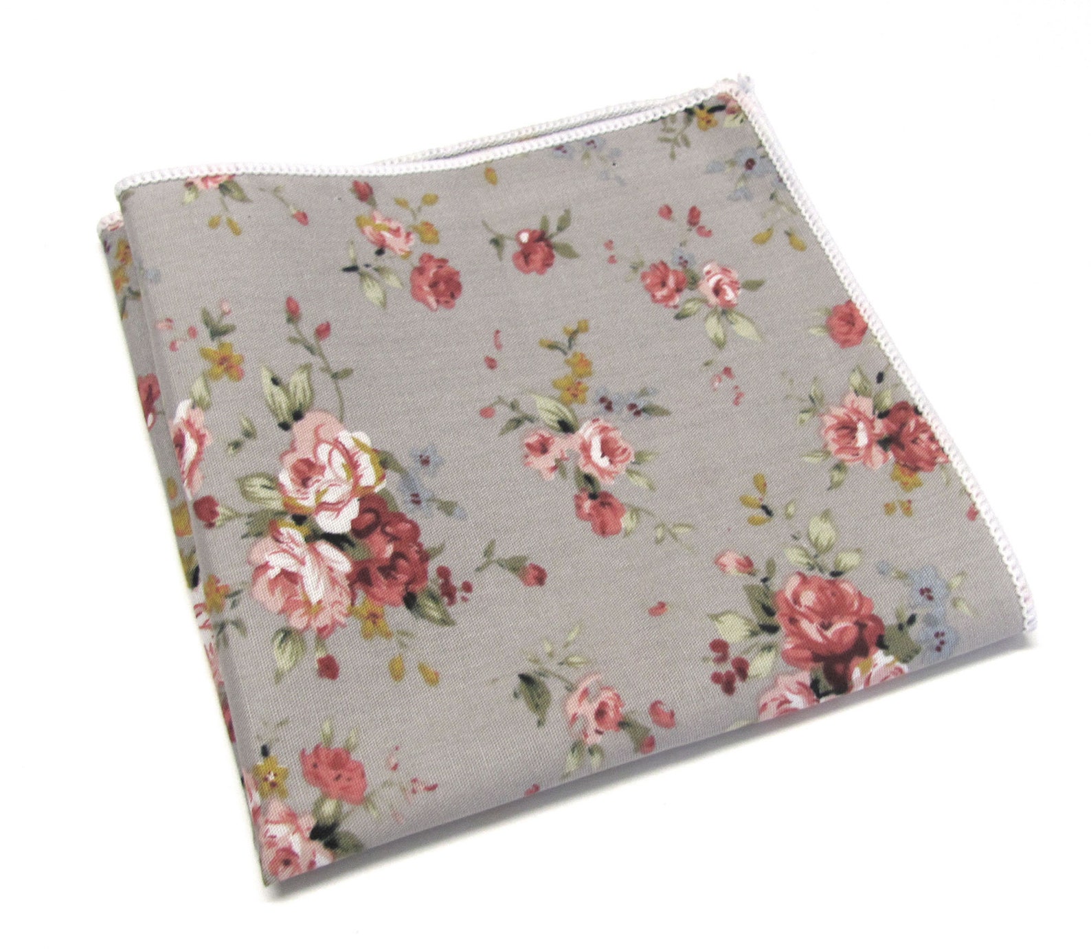 mens grey floral tie