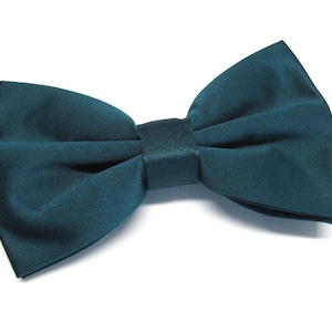Mens Bowtie. Dark Teal Bowtie With Matching Pocket Square Option