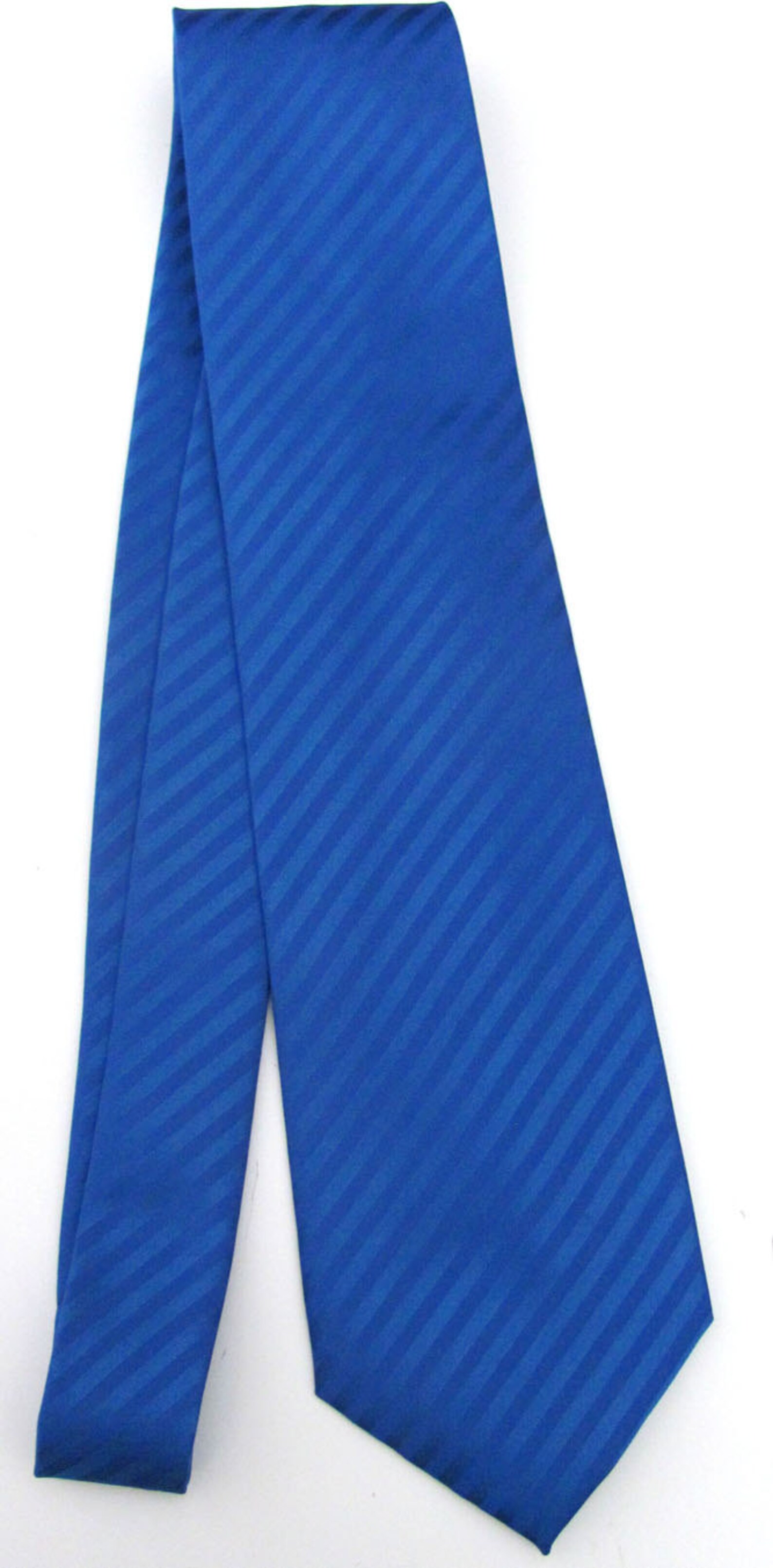 Mens Tie Royal Blue Tone on Tone Striped Necktie Etsy