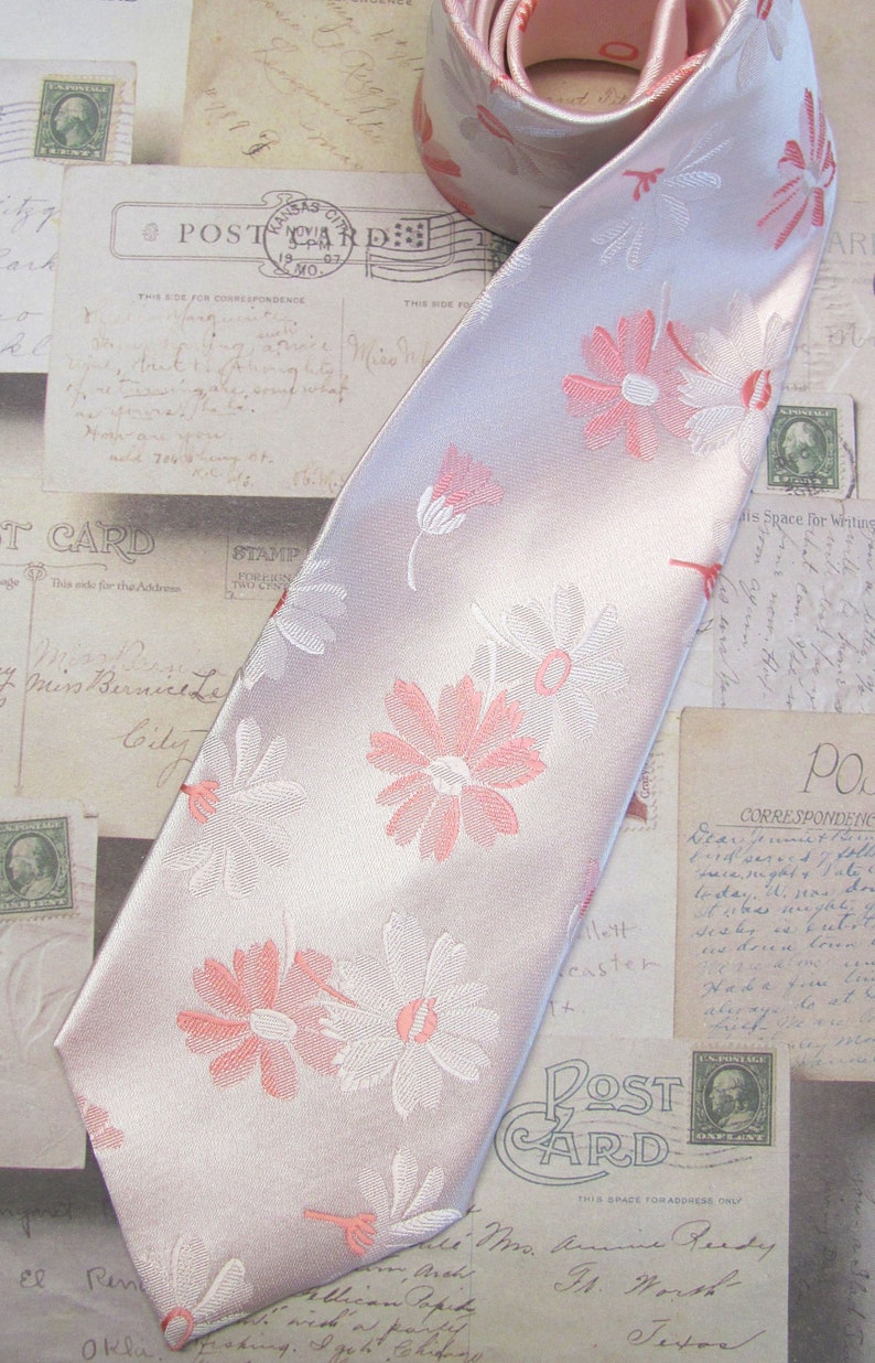 mens pink floral ties