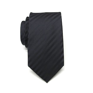 Mens Tie.  Skinny Tie. Black Stripes Men&#39;s Skinny Tie