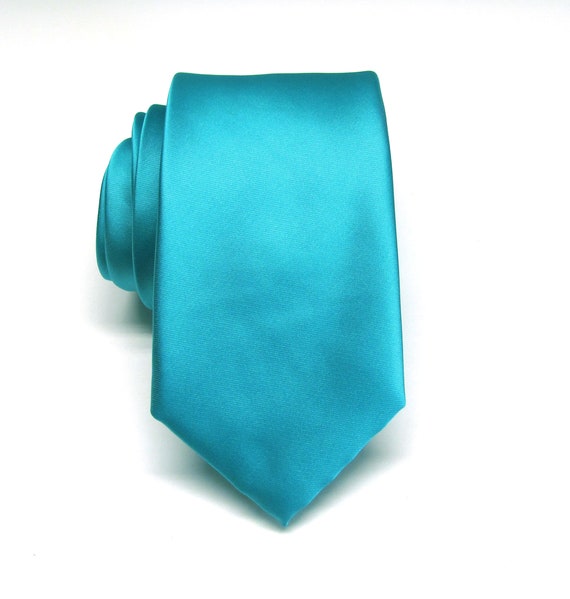 Turquoise Ties With Matching Pocket Square Narrow 2.75 Inches | Etsy