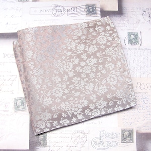 Pocket Square Quartz Muted Mauve Dusty Light Purple Floral Hanky Handkerchief