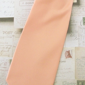 Peach / Apricot Tie With Pocket Square Option Mens Tie Light Peach Mens Necktie Pocket Square image 2