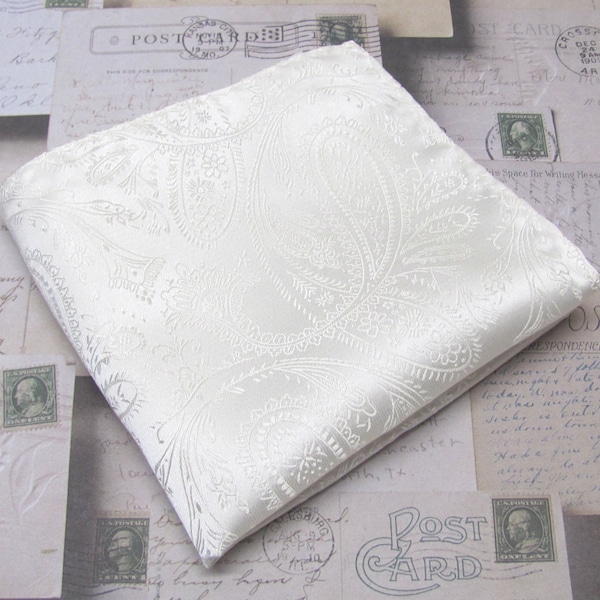 Einstecktuch Ivory Paisley Einstecktuch