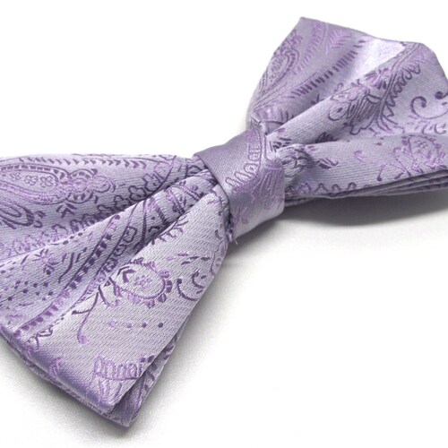 Blue Purple Bow Tie Bow Ties Bowties Mens Paisley Bowtie - Etsy