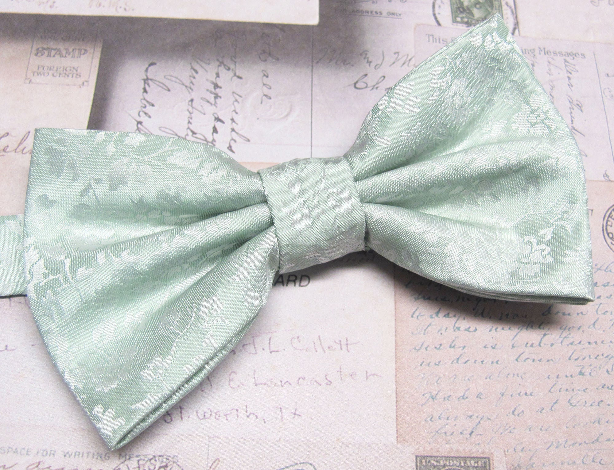 Papillon E Fazzoletto Da Taschino Verde Menta – Regolabile, Per Uomo, Matrimonio E Cerimonie, In Seta Poliestere Di Qualità