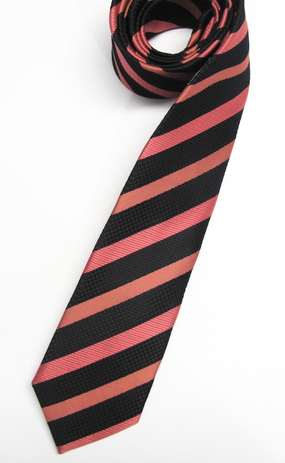 Herren Krawatten schmaler Krawatte. Schwarze Korallen Papaya | Etsy