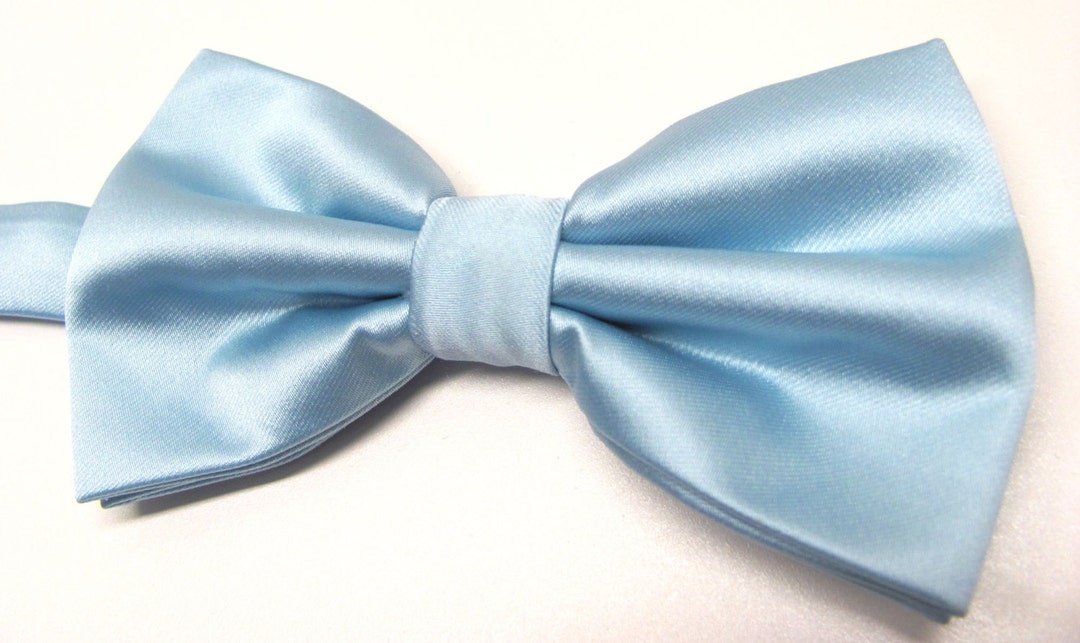 Mens Bowtie. Pastel Blue Bowtie With Matching Pocket Square - Etsy