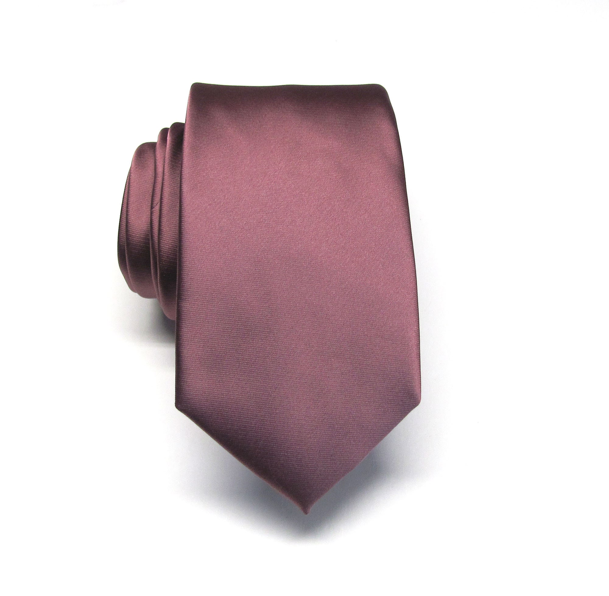 Rosewood Chianti Mens Narrow Tie With Matching Pocket Square Option. Rusty Rose Dusty Rose Mens Necktie Pocket Square Set